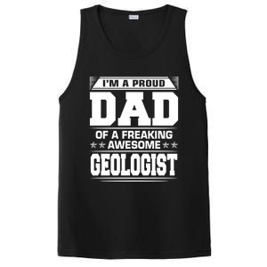 Proud Dad Of Awesome Geologist Fathers Day Gift PosiCharge Competitor Tank