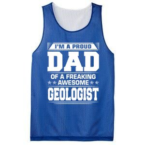 Proud Dad Of Awesome Geologist Fathers Day Gift Mesh Reversible Basketball Jersey Tank