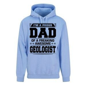 Proud Dad Of Awesome Geologist Fathers Day Gift Unisex Surf Hoodie