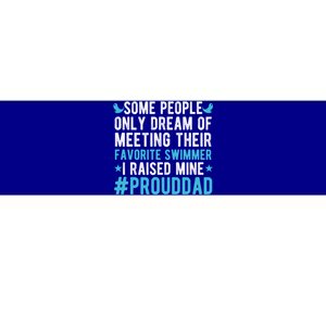 Proud Dad Of A Swimmer Swim Dad Swimming Father Of A Swimmer Gift Bumper Sticker