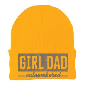 Proud Dad Of Girl Father Of Girl For Dad Fathers Day Knit Cap Winter Beanie