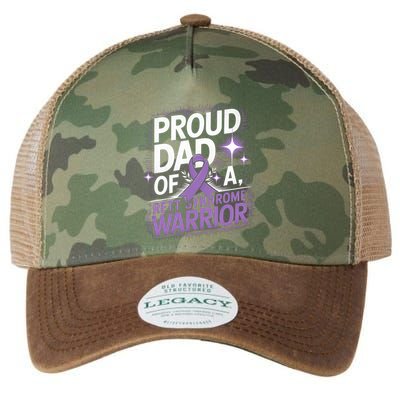 Proud Dad Of A Rett Syndrome Warrior Rtt Awareness Daddy Gift Legacy Tie Dye Trucker Hat