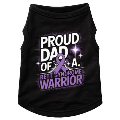 Proud Dad Of A Rett Syndrome Warrior Rtt Awareness Daddy Gift Doggie Tank