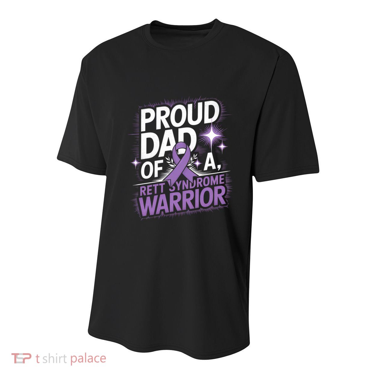 Proud Dad Of A Rett Syndrome Warrior Rtt Awareness Daddy Gift Youth Performance Sprint T-Shirt