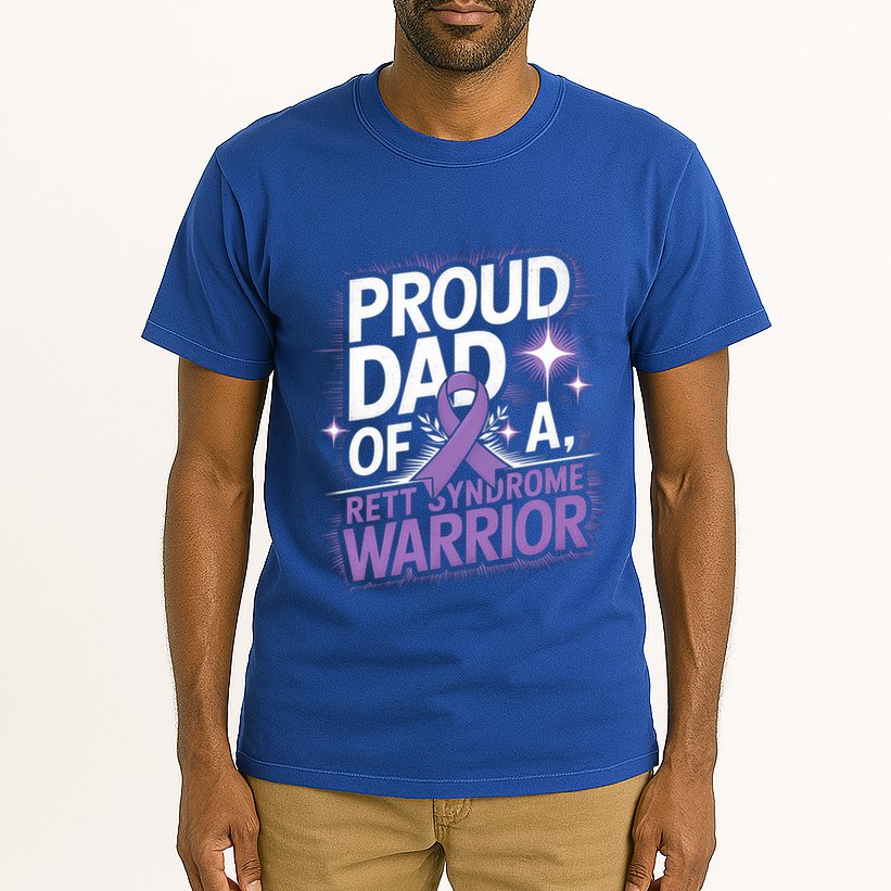 Proud Dad Of A Rett Syndrome Warrior Rtt Awareness Daddy Gift Tall T-Shirt