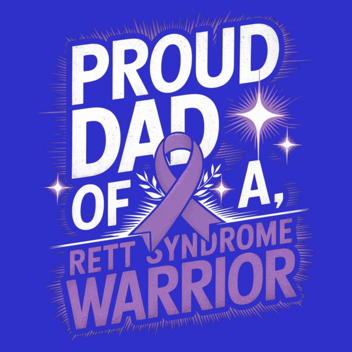 Proud Dad Of A Rett Syndrome Warrior Rtt Awareness Daddy Gift Tall T-Shirt