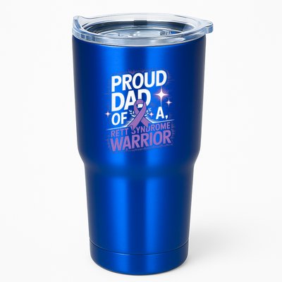 Proud Dad Of A Rett Syndrome Warrior Rtt Awareness Daddy Gift Tumbler