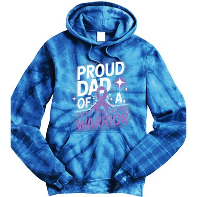 Proud Dad Of A Rett Syndrome Warrior Rtt Awareness Daddy Gift Tie Dye Hoodie