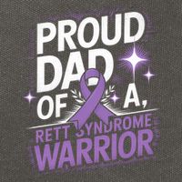 Proud Dad Of A Rett Syndrome Warrior Rtt Awareness Daddy Gift Cotton Canvas Backpack