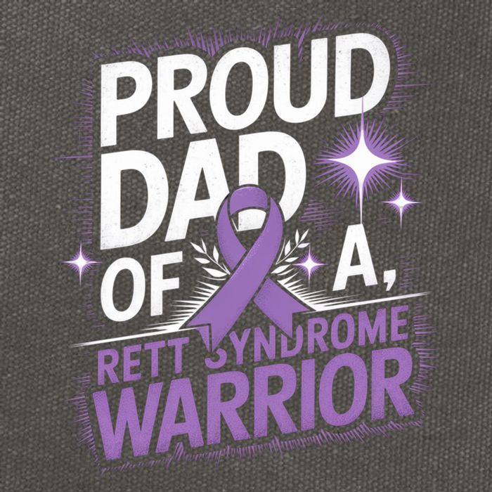 Proud Dad Of A Rett Syndrome Warrior Rtt Awareness Daddy Gift Cotton Canvas Backpack