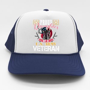 Proud Daughter Of A U.S. Army Veteran Gift Trucker Hat