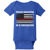 Proud Daughter Of A Firefighter Family Thin Red Line Flag Cute Gift Baby Bodysuit