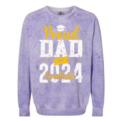 Proud Dad Of A 2024 Graduate Colorblast Crewneck Sweatshirt