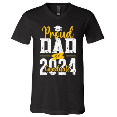 Proud Dad Of A 2024 Graduate V-Neck T-Shirt