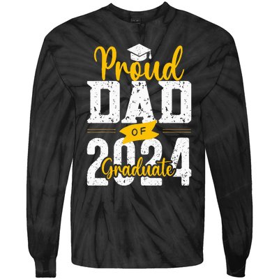 Proud Dad Of A 2024 Graduate Tie-Dye Long Sleeve Shirt