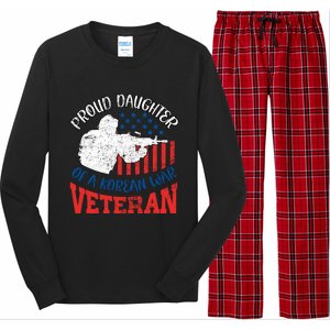 Proud Daughter Of A Korean War Veteran Usa Soldier Dad Mom Gift Long Sleeve Pajama Set