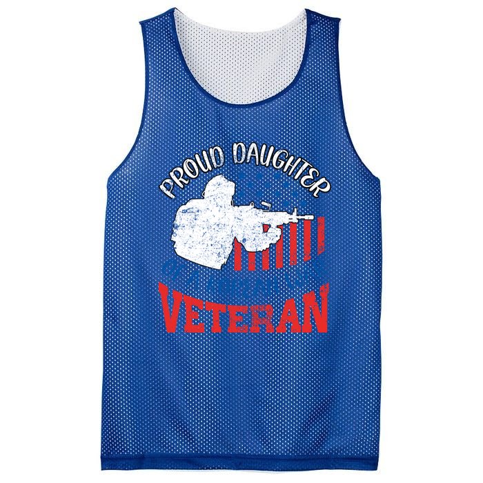 Proud Daughter Of A Korean War Veteran Usa Soldier Dad Mom Gift Mesh Reversible Basketball Jersey Tank