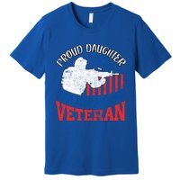 Proud Daughter Of A Korean War Veteran Usa Soldier Dad Mom Gift Premium T-Shirt