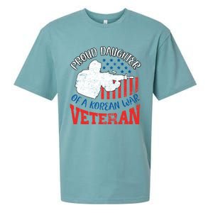 Proud Daughter Of A Korean War Veteran Usa Soldier Dad Mom Gift Sueded Cloud Jersey T-Shirt