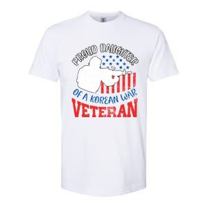 Proud Daughter Of A Korean War Veteran Usa Soldier Dad Mom Gift Softstyle CVC T-Shirt