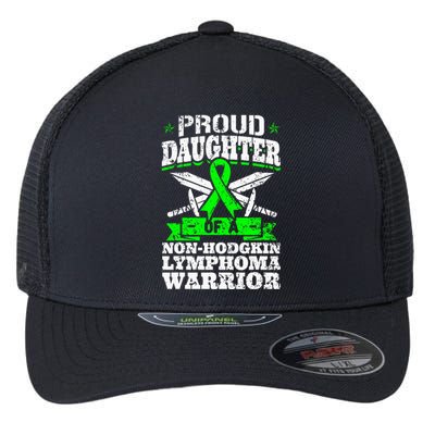 Proud Daughter Of A Non Hodgkin Lymphoma Warrior Ribbon Flexfit Unipanel Trucker Cap