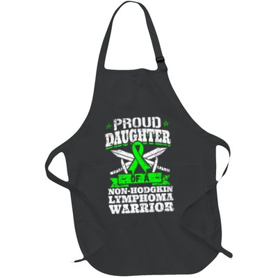 Proud Daughter Of A Non Hodgkin Lymphoma Warrior Ribbon Full-Length Apron With Pockets