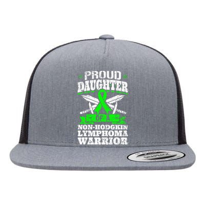 Proud Daughter Of A Non Hodgkin Lymphoma Warrior Ribbon Flat Bill Trucker Hat