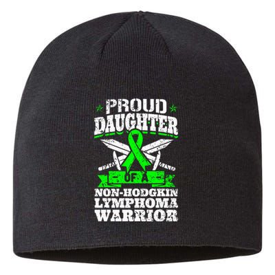 Proud Daughter Of A Non Hodgkin Lymphoma Warrior Ribbon Sustainable Beanie