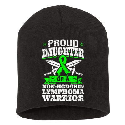 Proud Daughter Of A Non Hodgkin Lymphoma Warrior Ribbon Short Acrylic Beanie