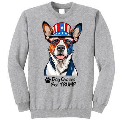 Patriotic Dog Owners For Trump Tall Sweatshirt