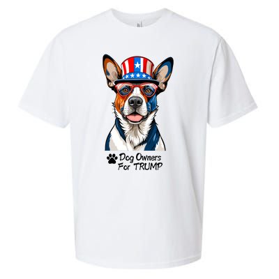 Patriotic Dog Owners For Trump Sueded Cloud Jersey T-Shirt