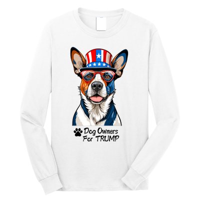 Patriotic Dog Owners For Trump Long Sleeve Shirt