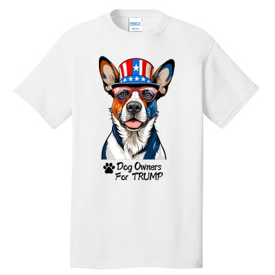 Patriotic Dog Owners For Trump Tall T-Shirt