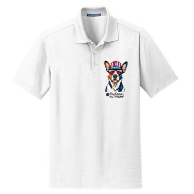 Patriotic Dog Owners For Trump Dry Zone Grid Polo