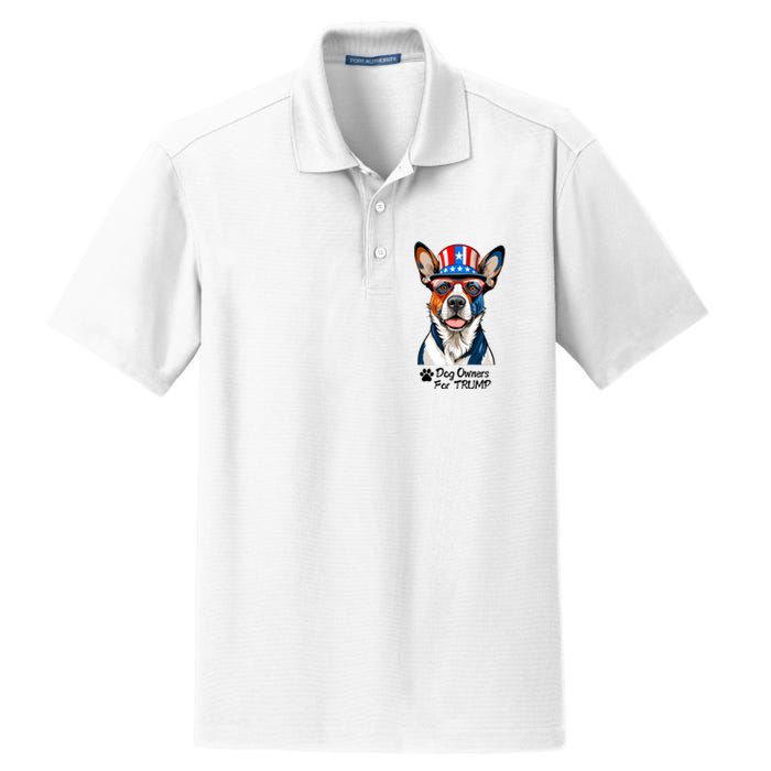 Patriotic Dog Owners For Trump Dry Zone Grid Polo