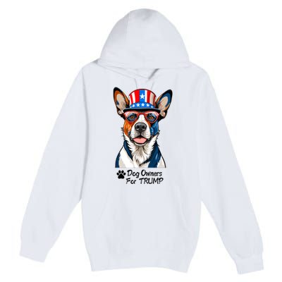 Patriotic Dog Owners For Trump Premium Pullover Hoodie