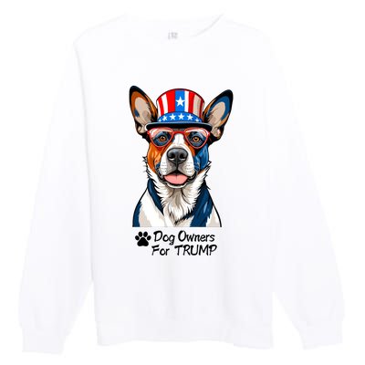 Patriotic Dog Owners For Trump Premium Crewneck Sweatshirt