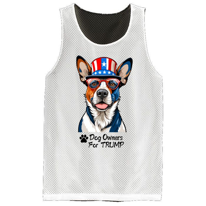 Patriotic Dog Owners For Trump Mesh Reversible Basketball Jersey Tank