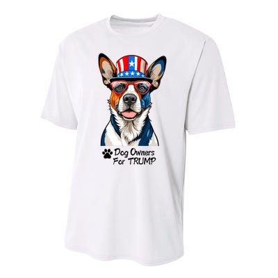 Patriotic Dog Owners For Trump Performance Sprint T-Shirt