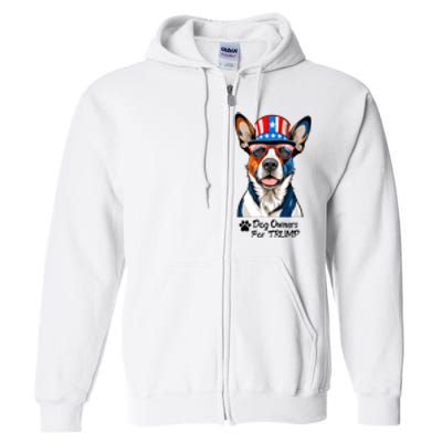 Patriotic Dog Owners For Trump Full Zip Hoodie