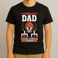 Proud Dad Of A Basketball Senior 2025 Graduation T-Shirt