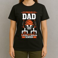 Proud Dad Of A Basketball Senior 2025 Graduation T-Shirt