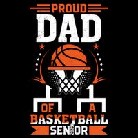 Proud Dad Of A Basketball Senior 2025 Graduation Tall T-Shirt