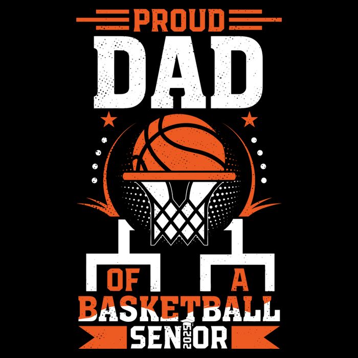 Proud Dad Of A Basketball Senior 2025 Graduation Tall T-Shirt