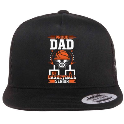 Proud Dad Of A Basketball Senior 2025 Graduation Flatbill Hat