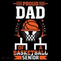 Proud Dad Of A Basketball Senior 2025 Graduation 16 in Basic Backpack