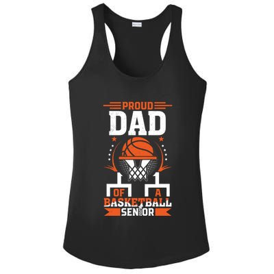 Proud Dad Of A Basketball Senior 2025 Graduation Ladies PosiCharge Competitor Racerback Tank