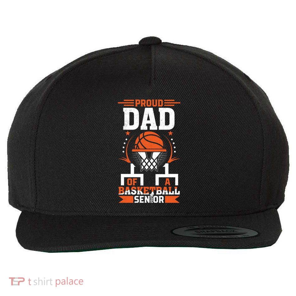 Proud Dad Of A Basketball Senior 2025 Graduation Wool Snapback Cap