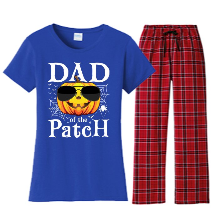 Pumpkin Dad Of The Patch Family Matching Daddy Halloween Great Gift Women's Flannel Pajama Set