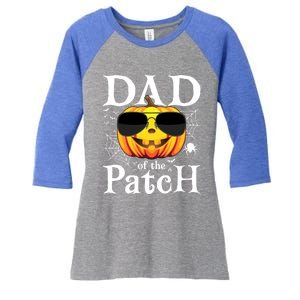 Pumpkin Dad Of The Patch Family Matching Daddy Halloween Great Gift Women's Tri-Blend 3/4-Sleeve Raglan Shirt